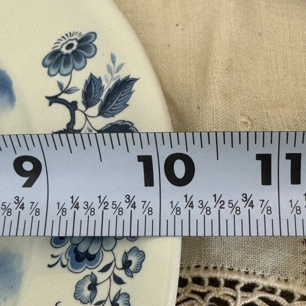 Delft-Blauw Hand Decorated Windmill Plate Made in Holland Blue White 9.75 Inch